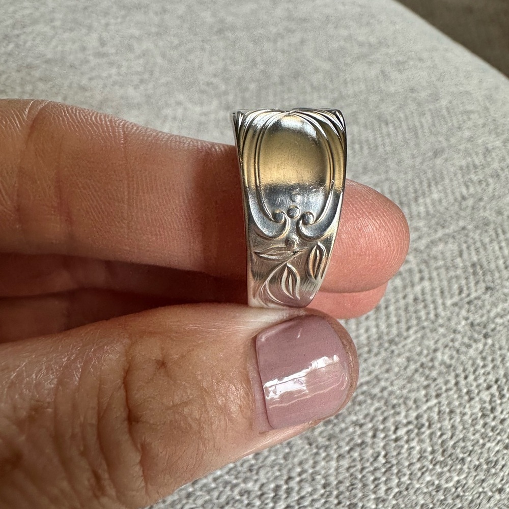 Silver Plated Spoon Ring - Picture 7 of 14